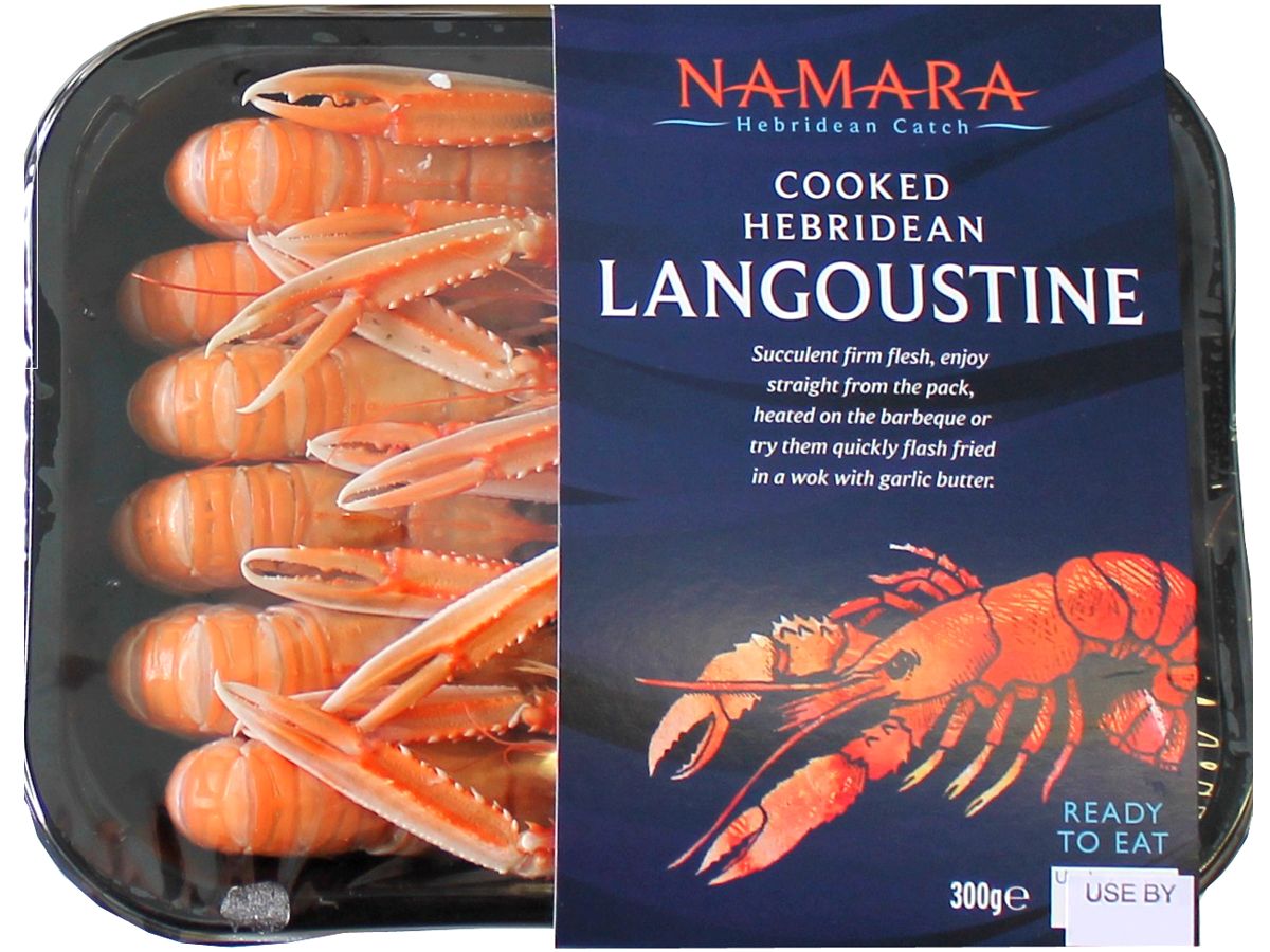 Cooked Hebridean Langoustine - 300g tray