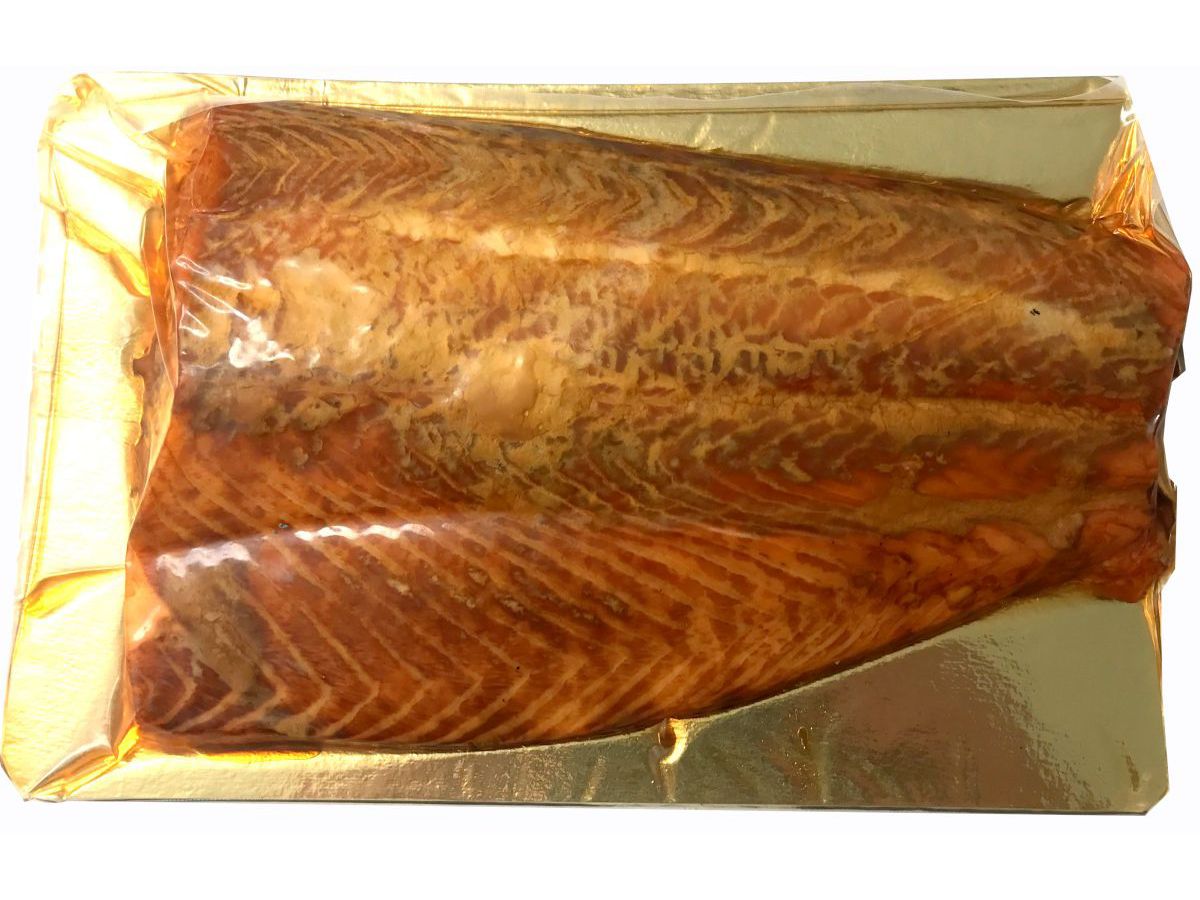 Hot Oak Smoked Salmon – half a side