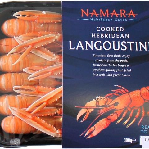 Cooked Hebridean Langoustine - 300g tray